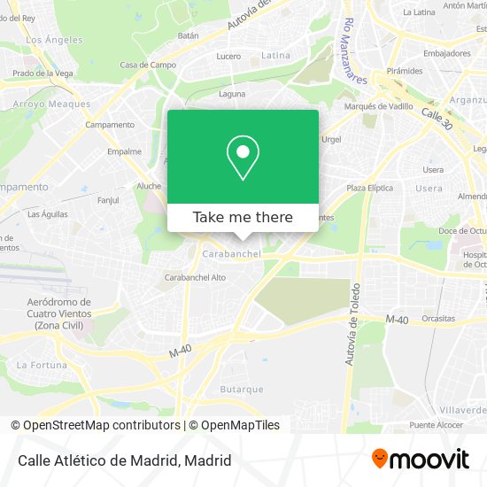 Calle Atlético de Madrid map