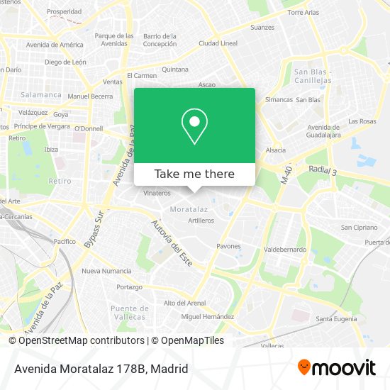 Avenida Moratalaz 178B map