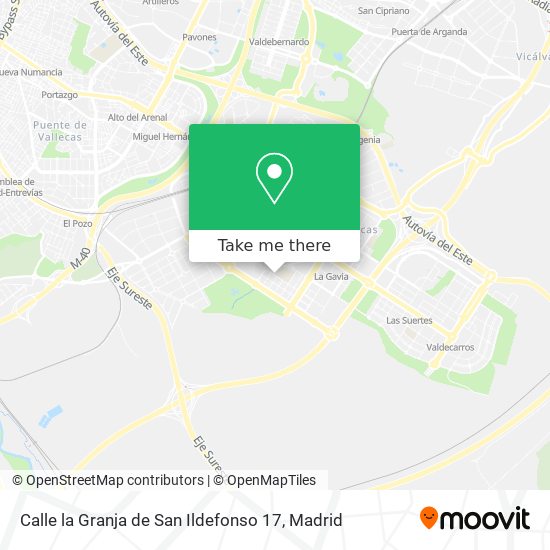 Calle la Granja de San Ildefonso 17 map