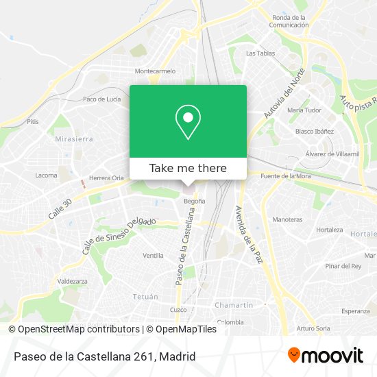 mapa Paseo de la Castellana 261