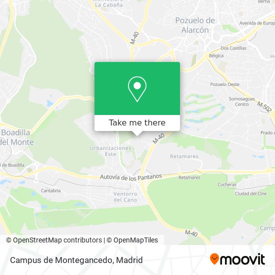 Campus de Montegancedo map