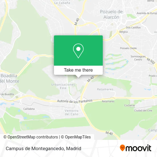 Campus de Montegancedo map