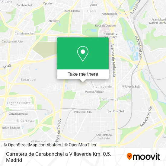 Carretera de Carabanchel a Villaverde Km. 0,5 map