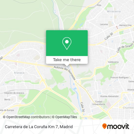 mapa Carretera de La Coruña Km 7
