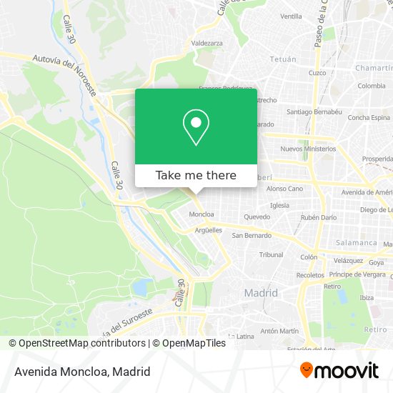 Avenida Moncloa map