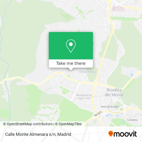 mapa Calle Monte Almenara s/n