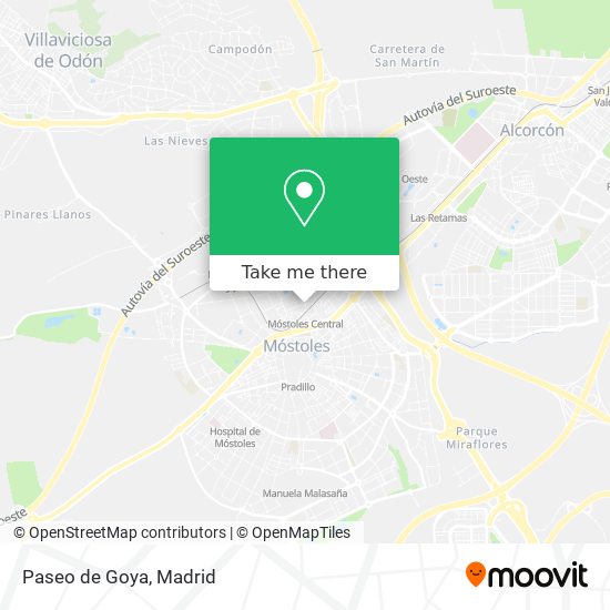 Paseo de Goya map
