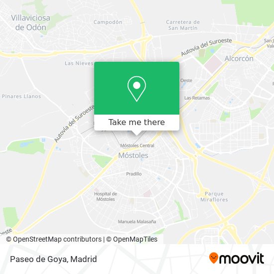 mapa Paseo de Goya