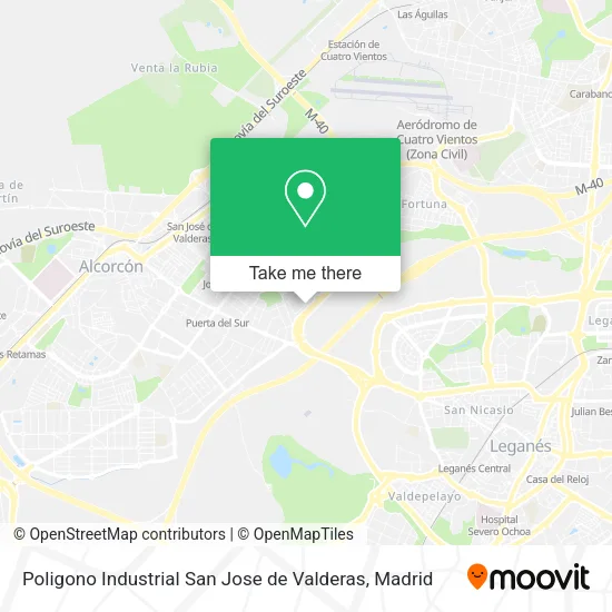 Poligono Industrial San Jose de Valderas map