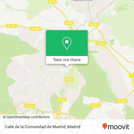 mapa Calle de la Comunidad de Madrid