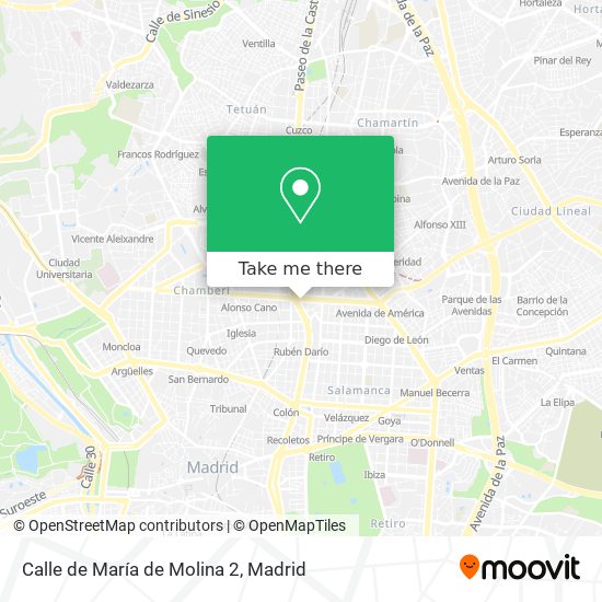 mapa Calle de María de Molina 2