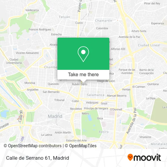 Calle de Serrano 61 map
