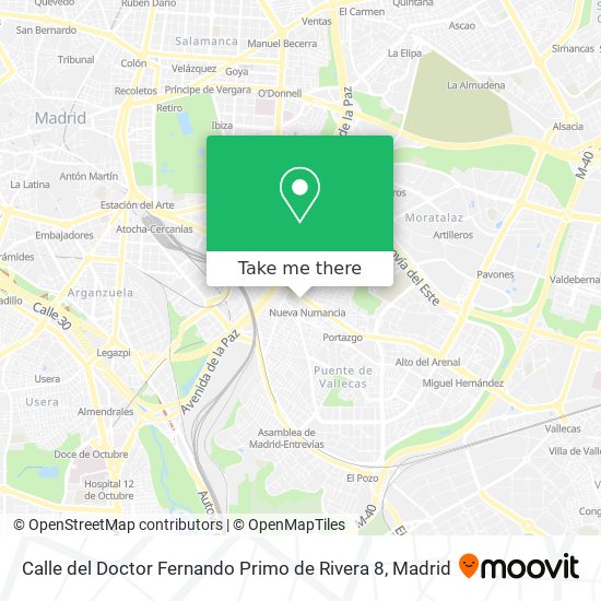 mapa Calle del Doctor Fernando Primo de Rivera 8