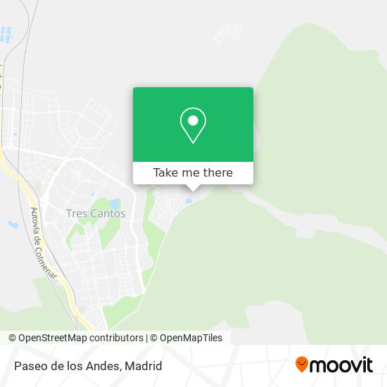 Paseo de los Andes map