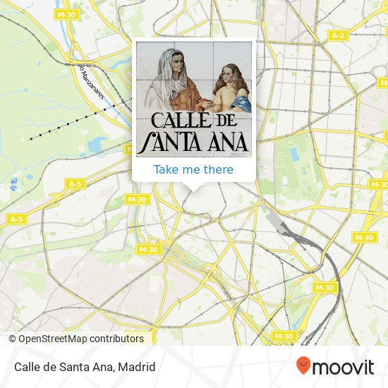 mapa Calle de Santa Ana