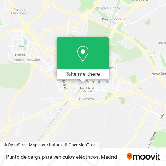 Punto de carga para vehículos eléctricos map