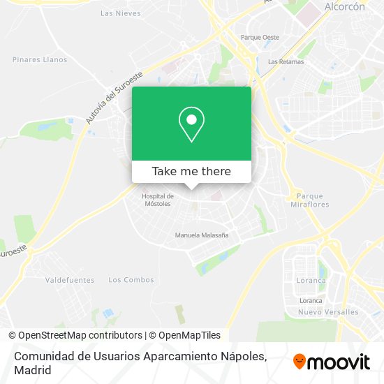 mapa Comunidad de Usuarios Aparcamiento Nápoles