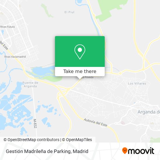 Gestión Madrileña de Parking map