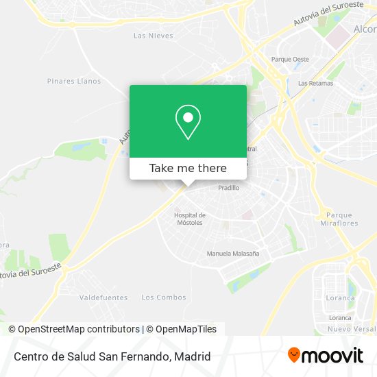 mapa Centro de Salud San Fernando
