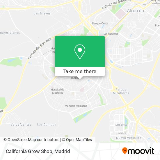 mapa California Grow Shop