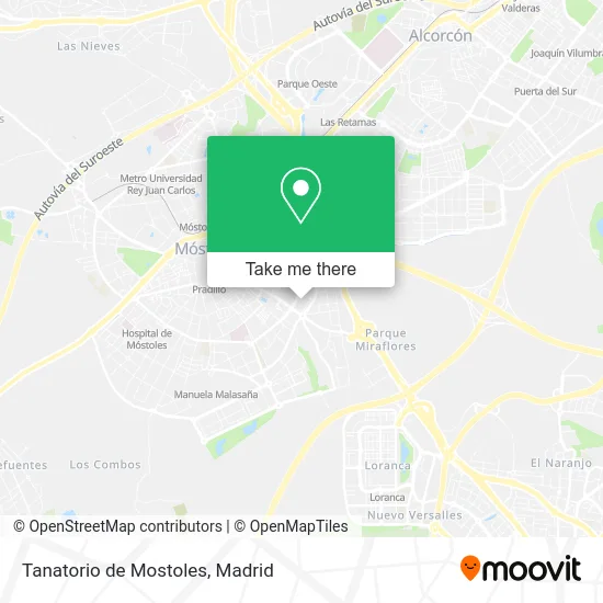 Tanatorio de Mostoles map