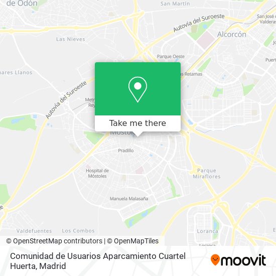 mapa Comunidad de Usuarios Aparcamiento Cuartel Huerta