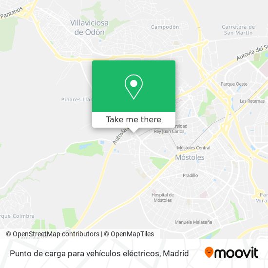 mapa Punto de carga para vehículos eléctricos