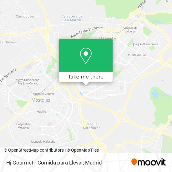 mapa Hj Gourmet - Comida para Llevar