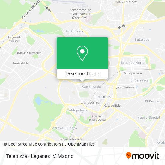 Telepizza - Leganes IV map