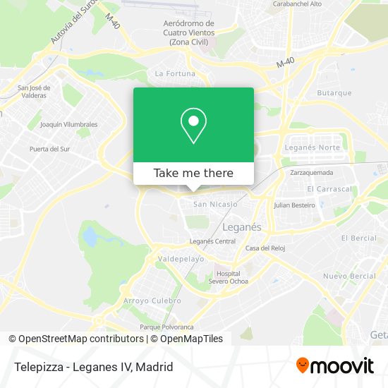 mapa Telepizza - Leganes IV