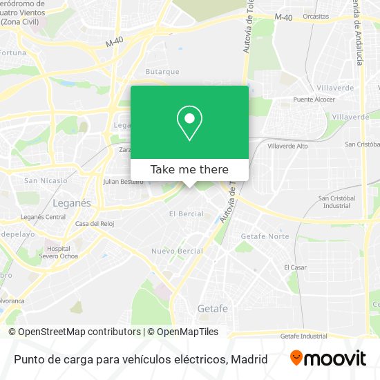 Punto de carga para vehículos eléctricos map