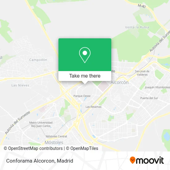 Conforama Alcorcon map