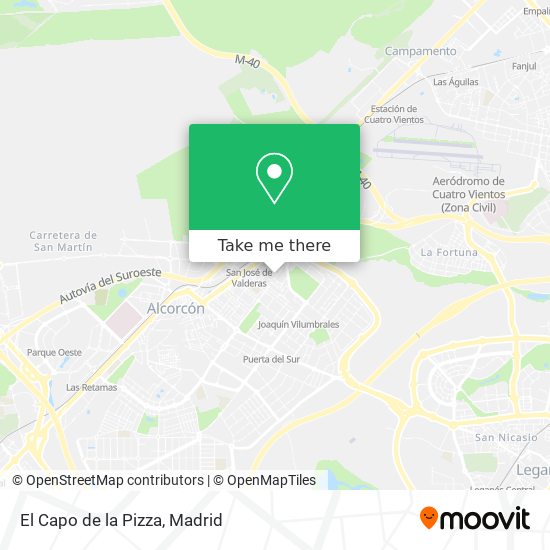 El Capo de la Pizza map