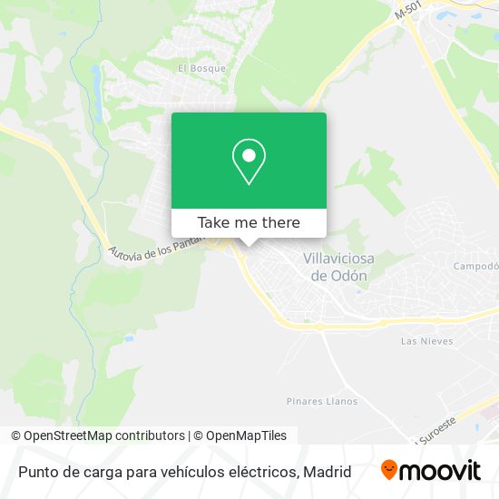 mapa Punto de carga para vehículos eléctricos