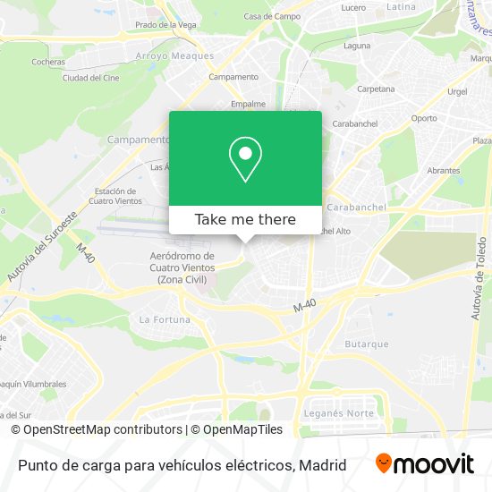 mapa Punto de carga para vehículos eléctricos