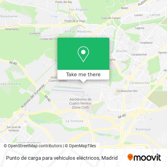 Punto de carga para vehículos eléctricos map