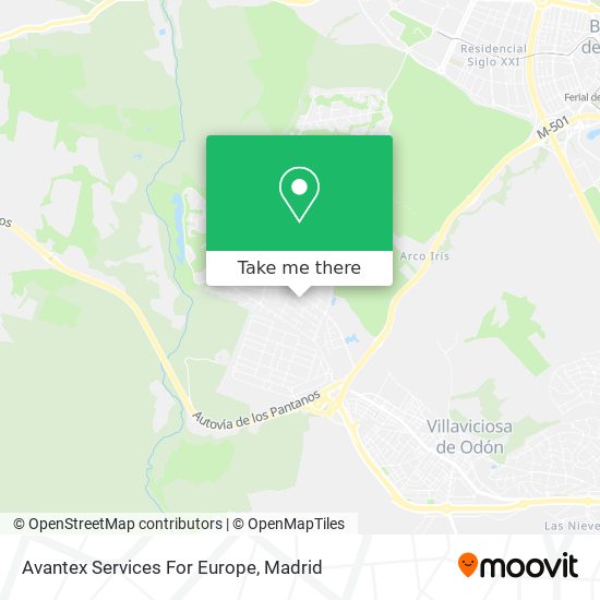 Avantex Services For Europe map