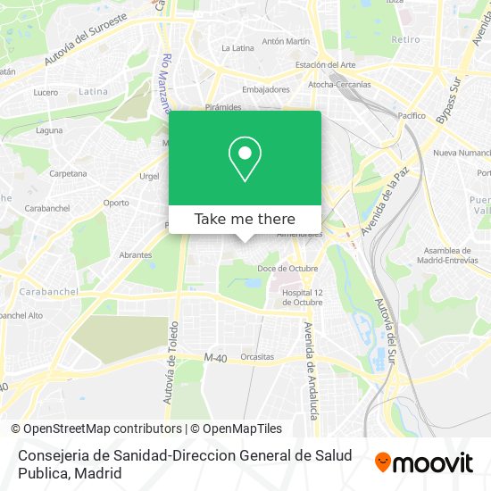 Consejeria de Sanidad-Direccion General de Salud Publica map