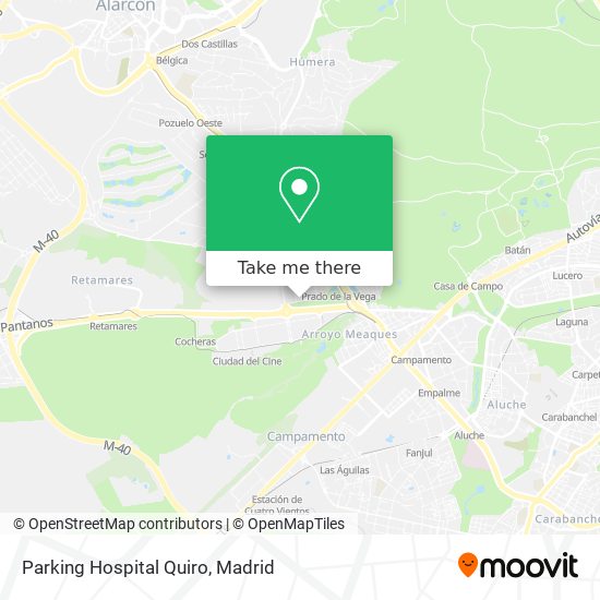 Parking Hospital Quiro map