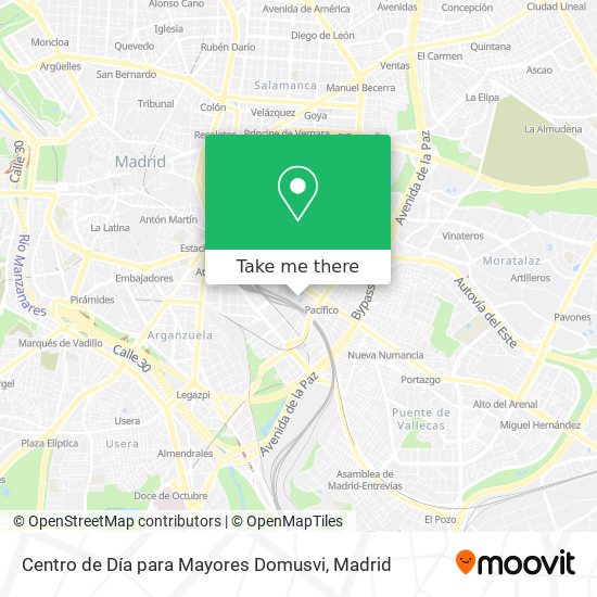 mapa Centro de Día para Mayores Domusvi