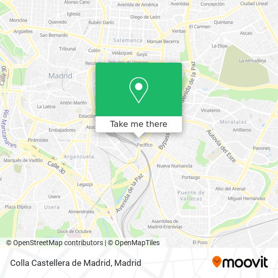 mapa Colla Castellera de Madrid