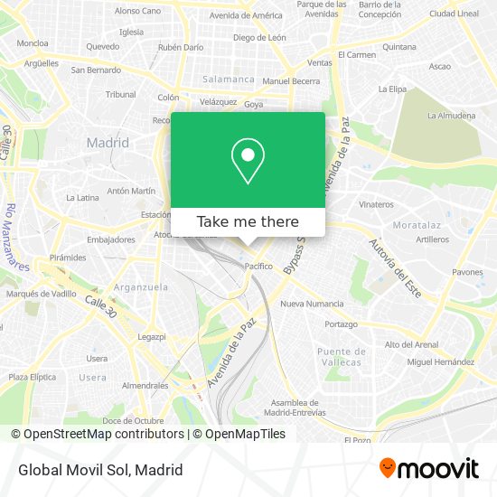 Global Movil Sol map