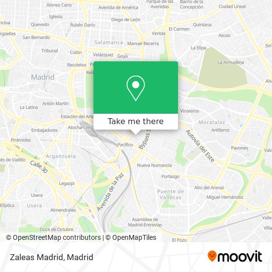 mapa Zaleas Madrid