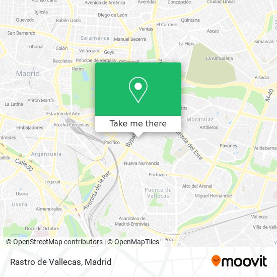 Rastro de Vallecas map