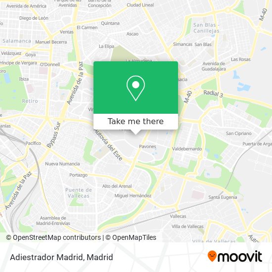 Adiestrador Madrid map