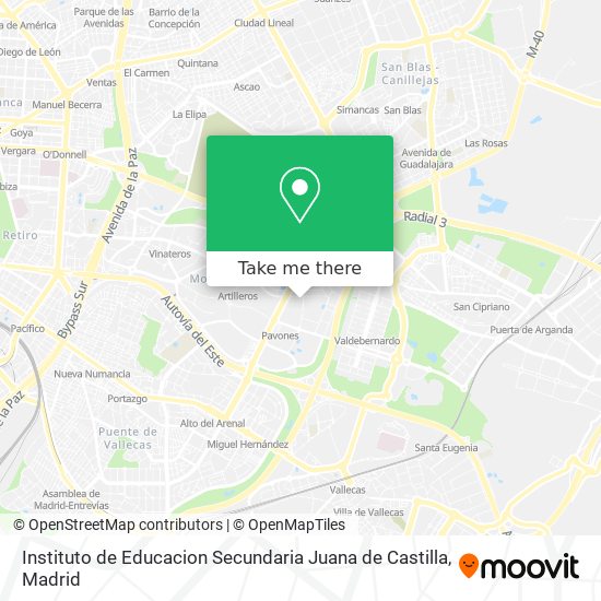 mapa Instituto de Educacion Secundaria Juana de Castilla
