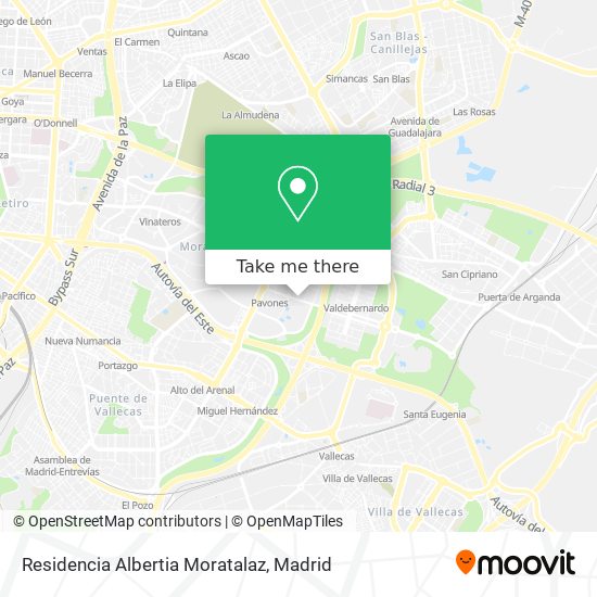 Residencia Albertia Moratalaz map