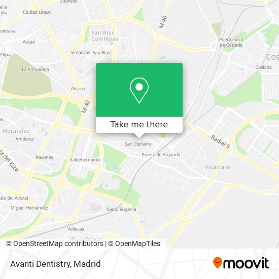 Avanti Dentistry map