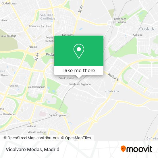 mapa Vicalvaro Medas