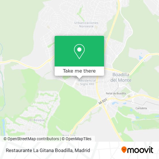 Restaurante La Gitana Boadilla map